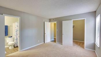 Bedroom with attached bathroom